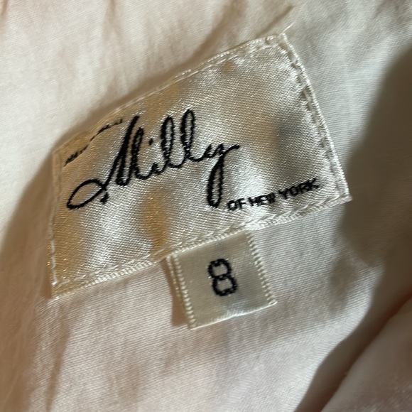 Millie of London belted dress with sheen. Perfect for a wedding or garden party. - Picture 3 of 4